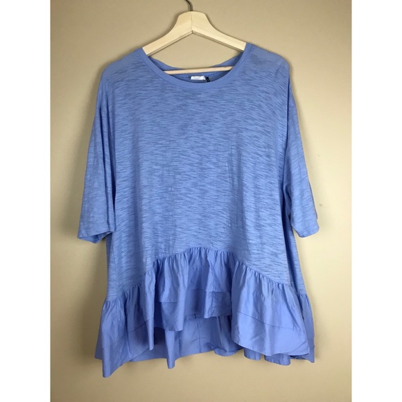 NWOT ANTHROPOLOGIE AKEMI+KIN CASCADE RUFFLE SHIRT - Picture 3 of 8